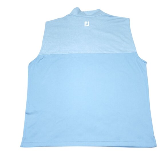 FootJoy Heather Yoke Half-Zip Golf Vest Dusk Blue Logo 25321 Men's Size Large - Picture 2 of 7